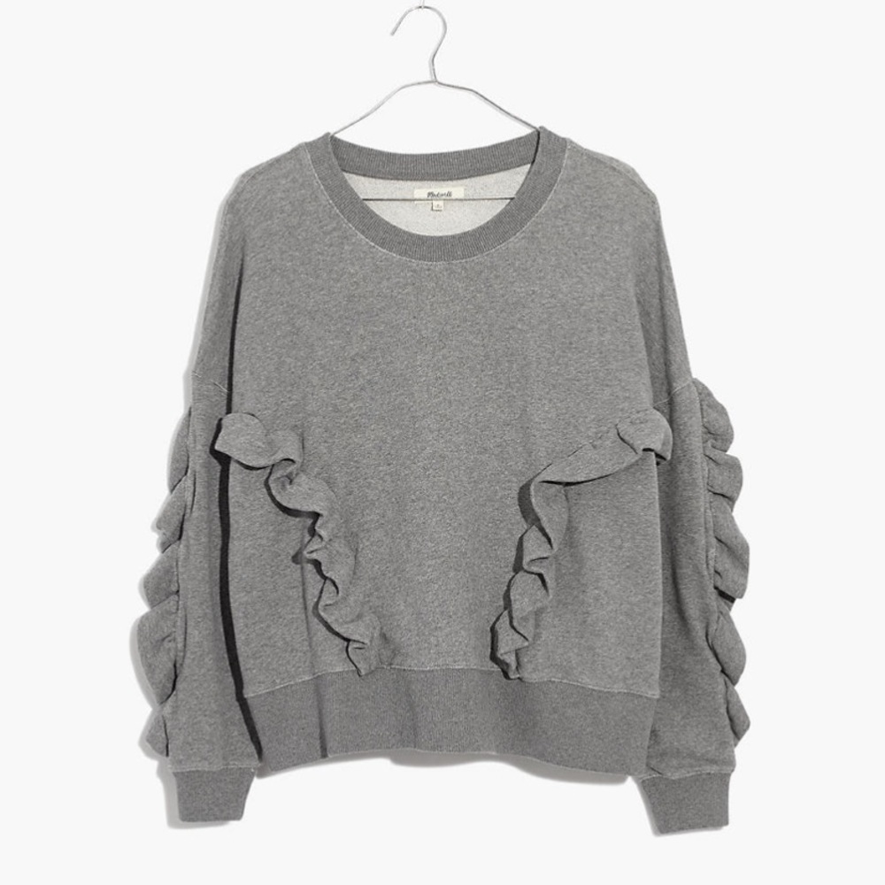 Madewell Ruffle Sweatshirt - Picture 3 of 5